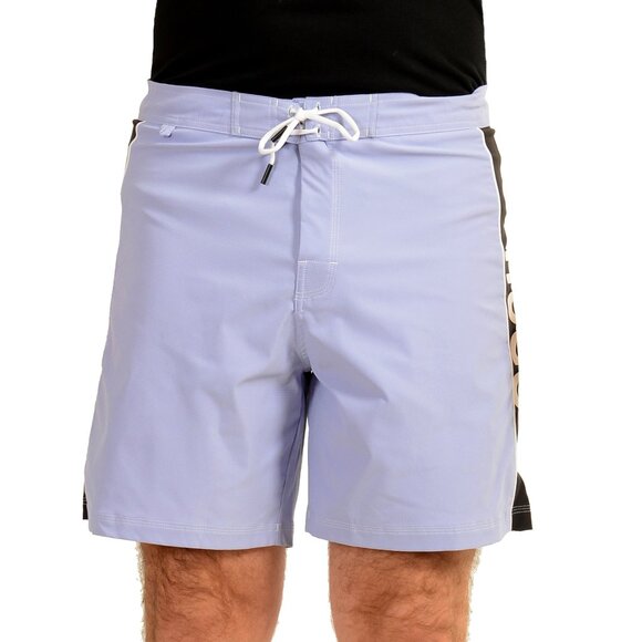 Hugo Boss Men's RYDE Blue Logo Print Swim Board Shorts US M IT 50